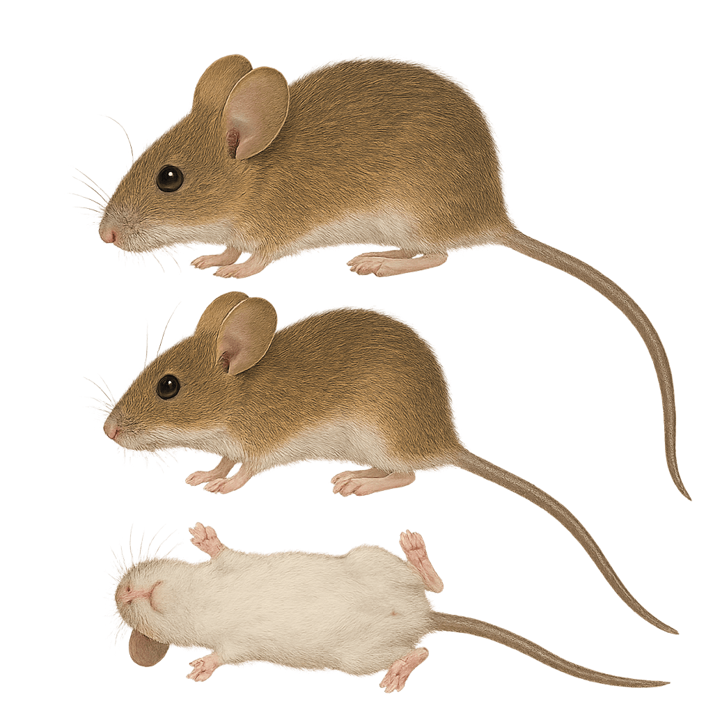 Skovmus (Apodemus sylvaticus) – nærbillede